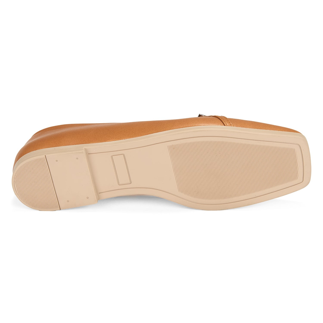 Kadın Taba Ayarlanabilir Tokalı Deri Babet