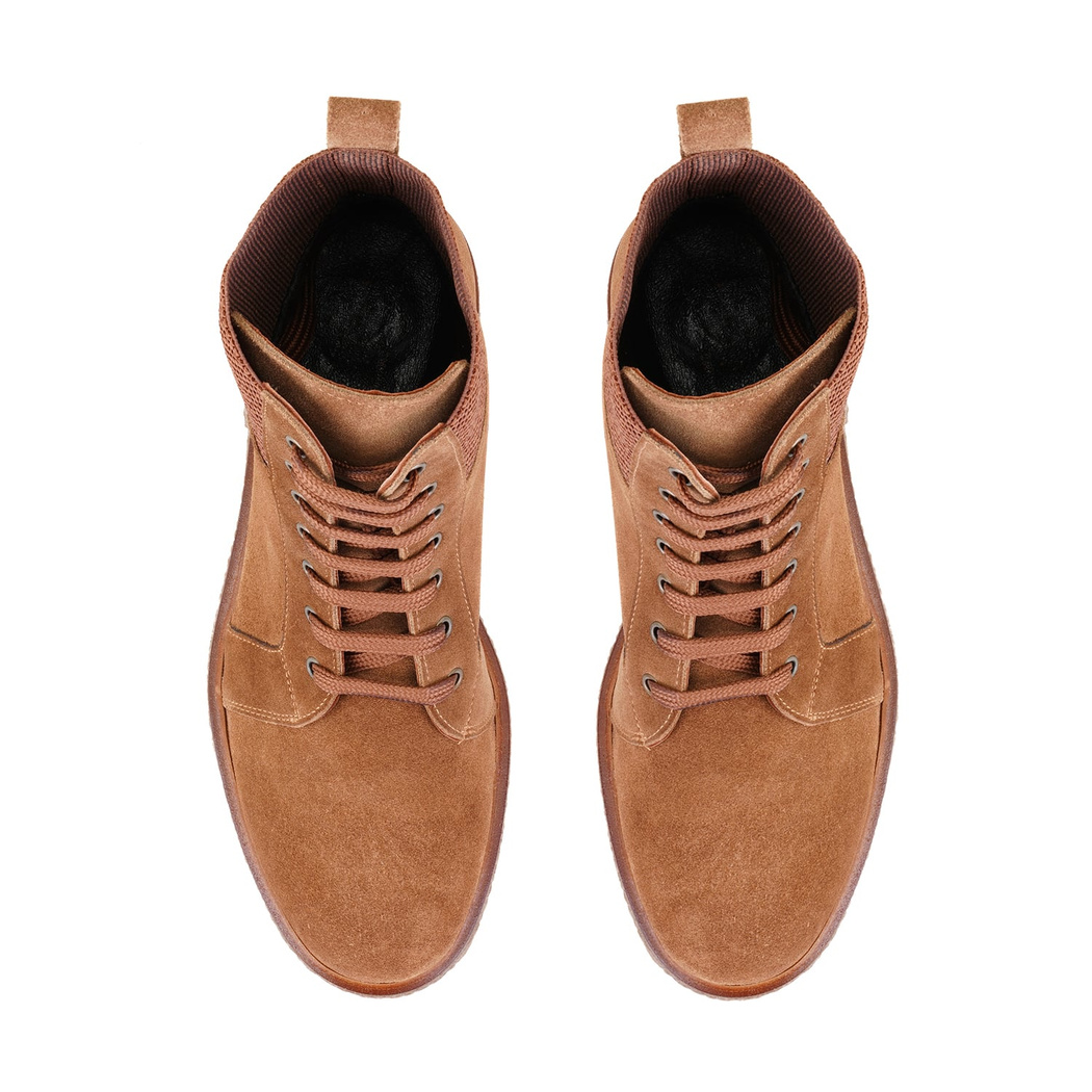 Kadın Taba Bağcıklı Süet Deri Postal Bot