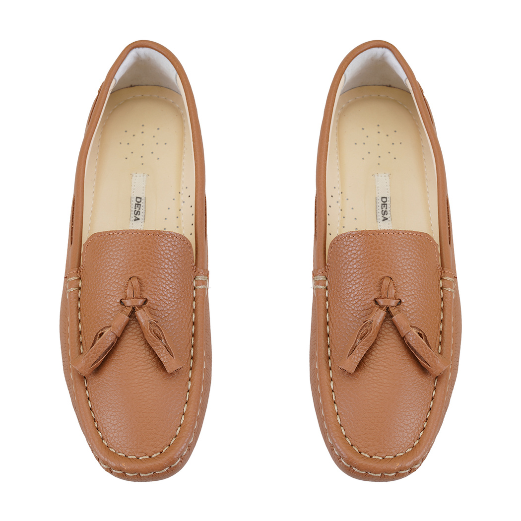 Kadın Taba Deri Loafer