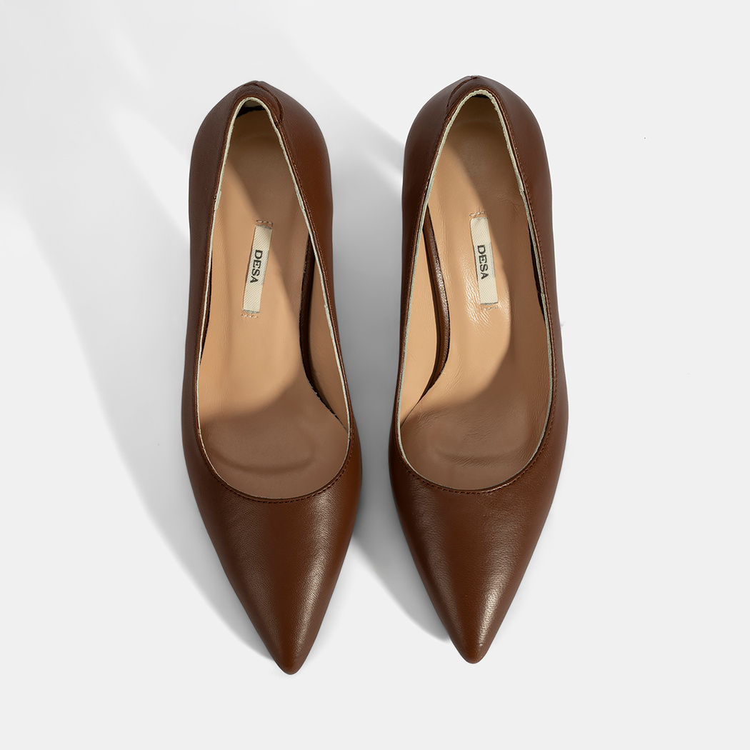 Kadın Taba Deri Stiletto