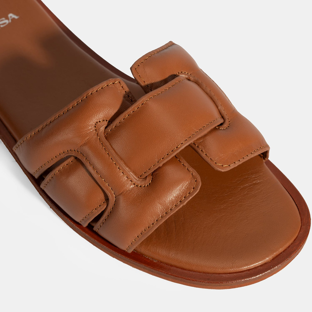 Kadın Taba Deri Terlik