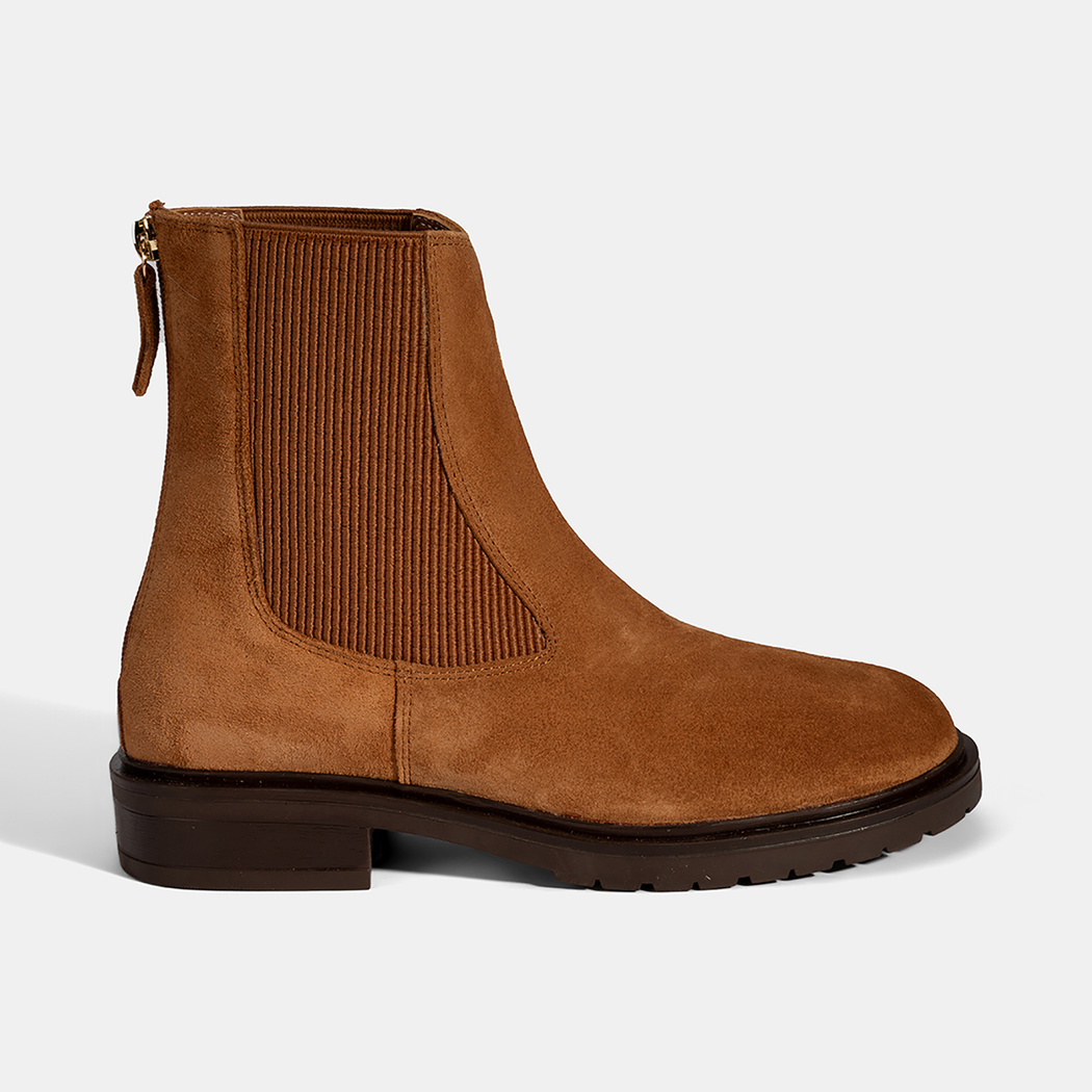 Kadın Taba Lastikli Süet Chelsea Bot