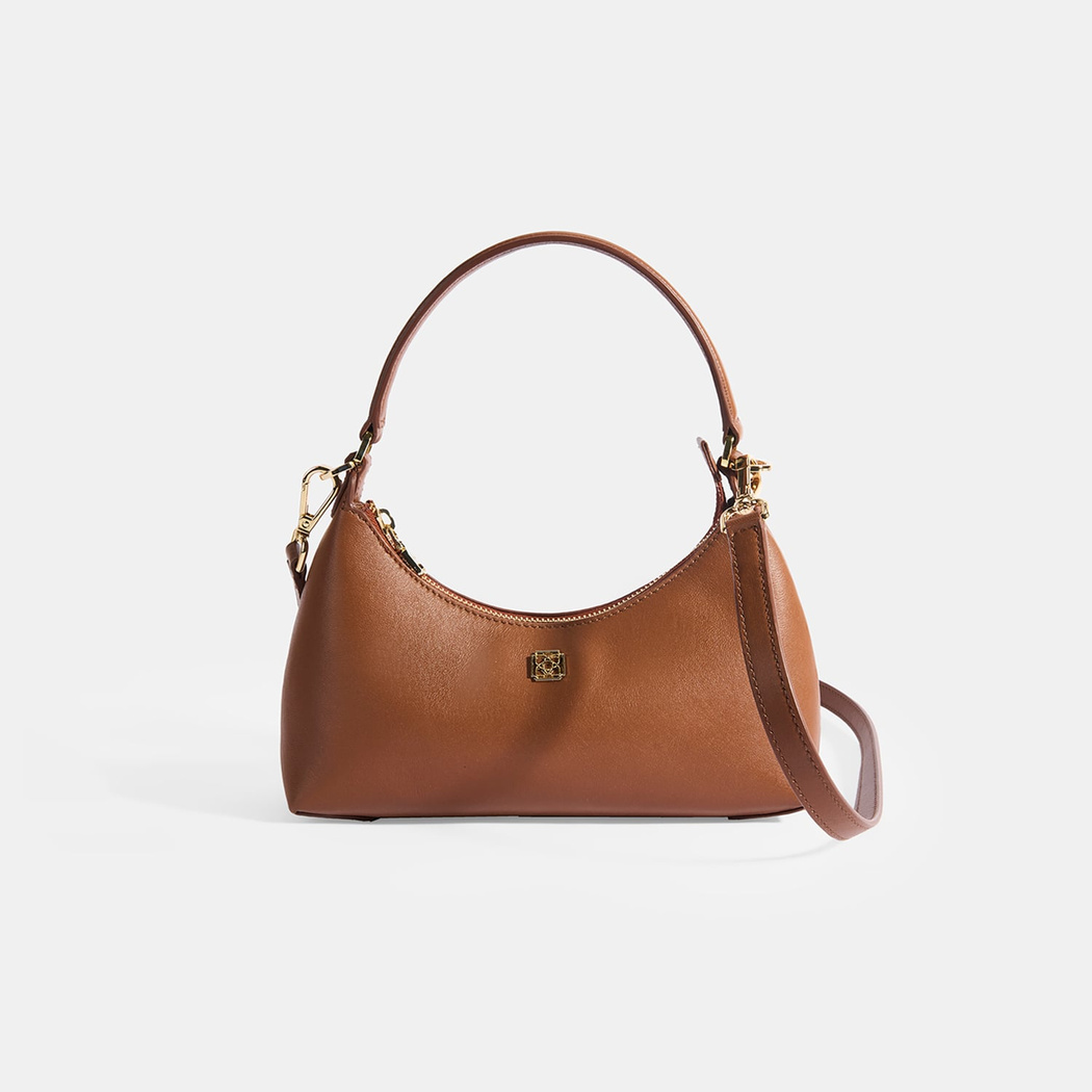 Kadın Taba Omuz Askılı Mini Deri El Çantası