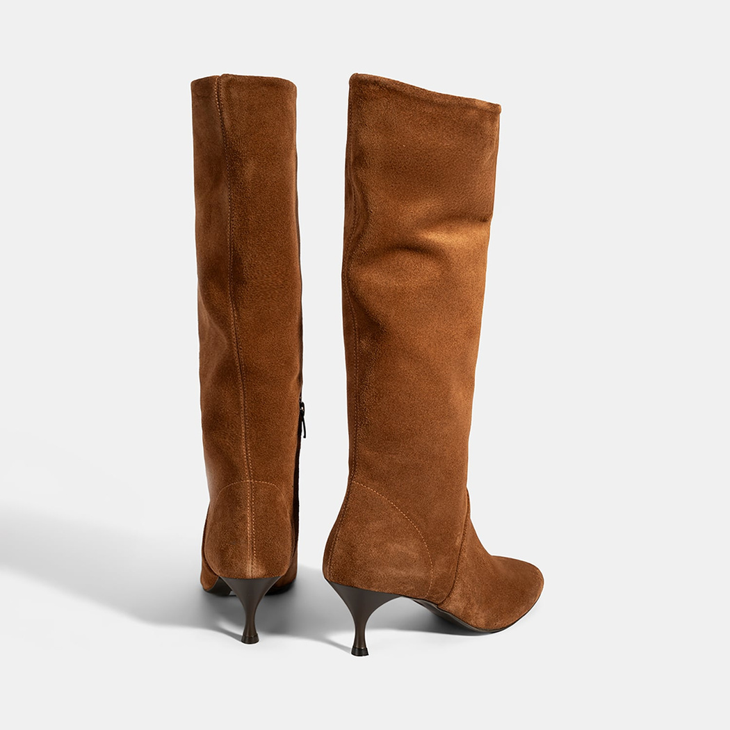 Kadın Taba Süet Deri Çizme