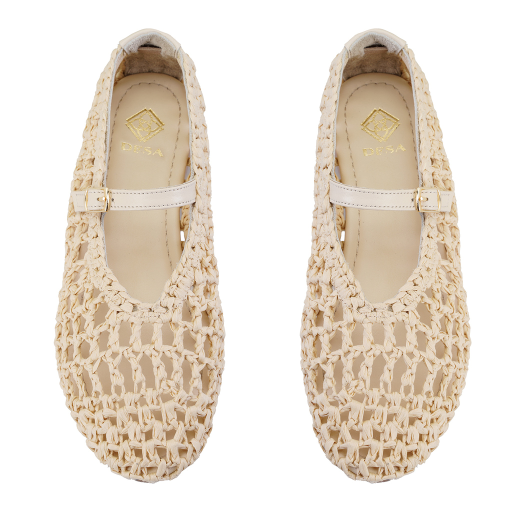 Kadın Ten Ayarlanabilir Tokalı Hasır Babet