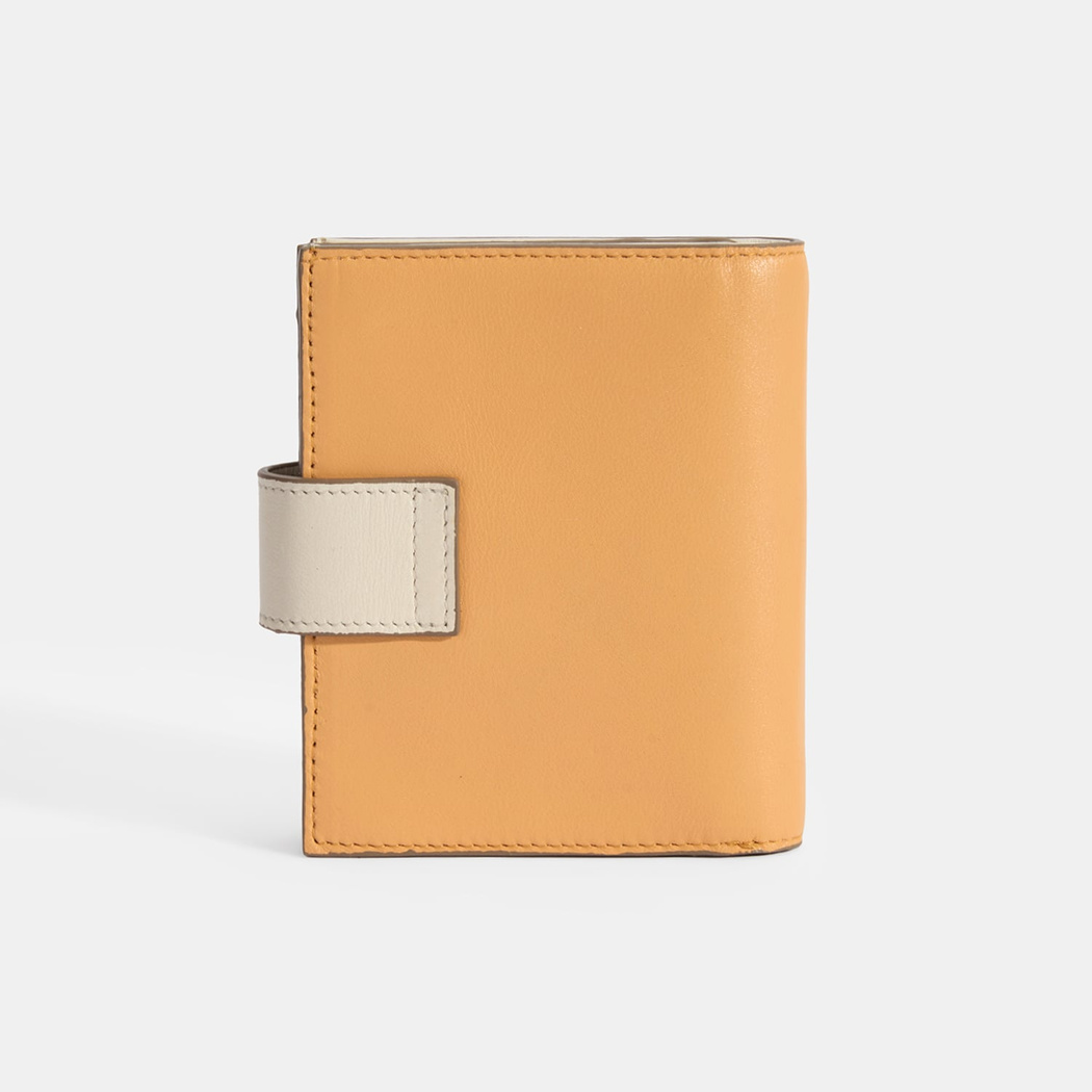 Kadın Turuncu / Bej Deri Cüzdan