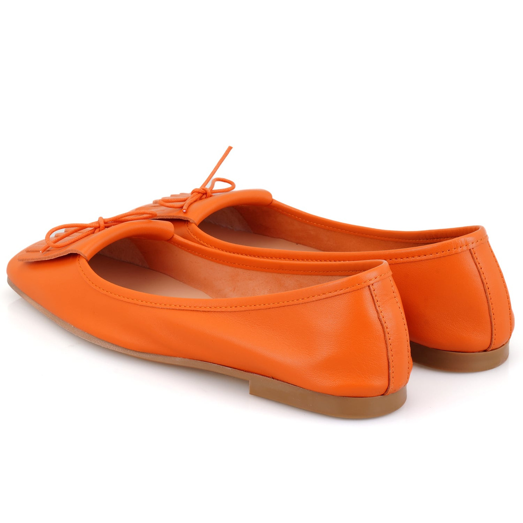 Kadın Turuncu Deri Babet