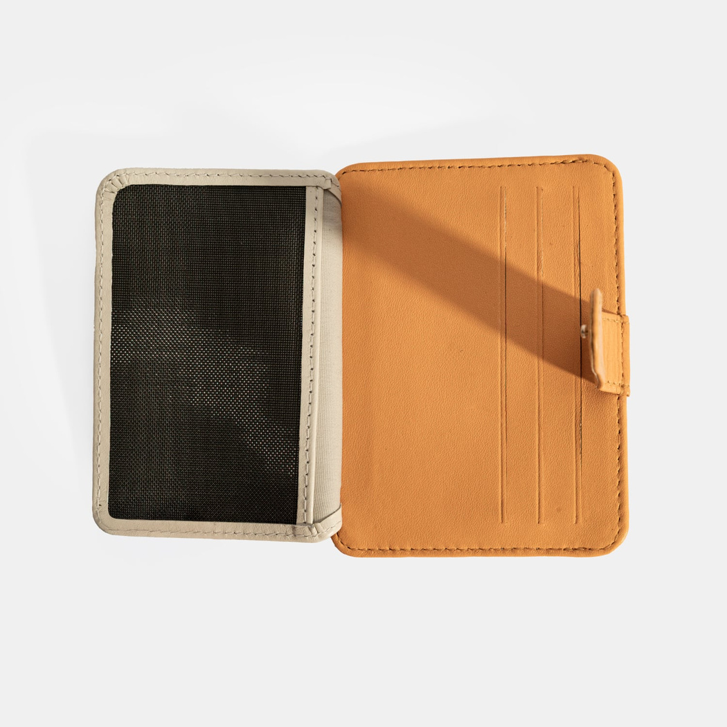 Kadın Turuncu Deri Kartlık