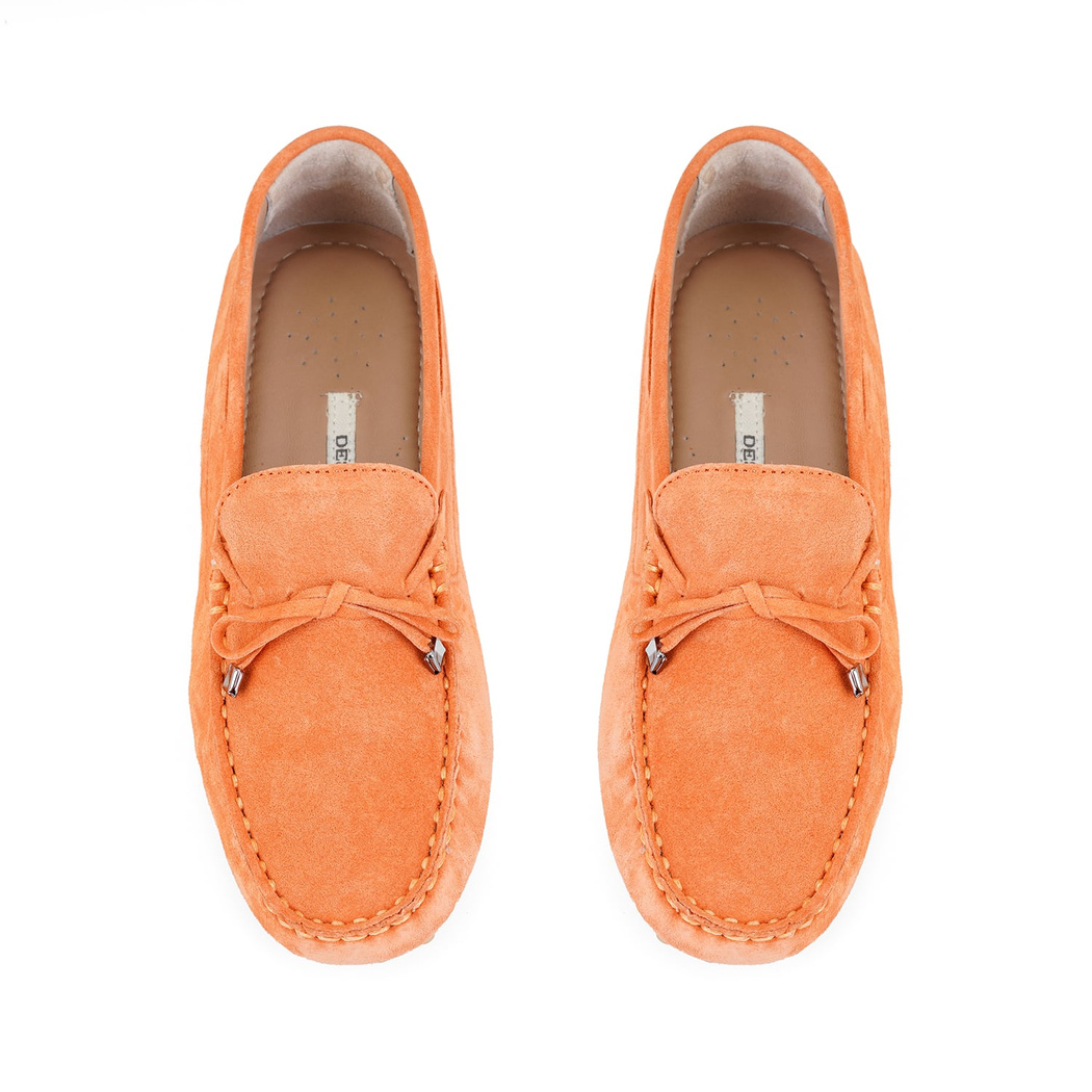 Kadın Turuncu Deri Loafer