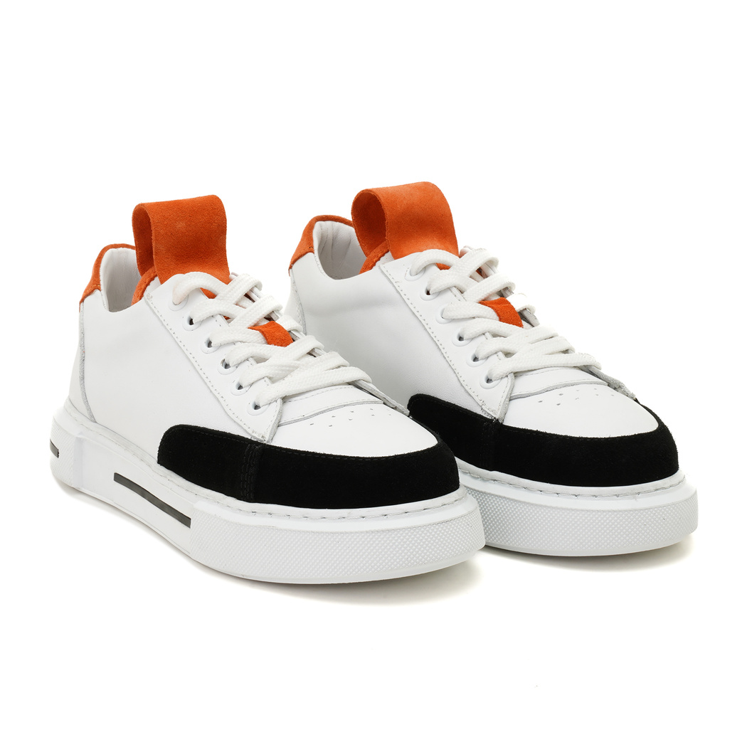 Kadın Turuncu Deri Spor Ayakkabı