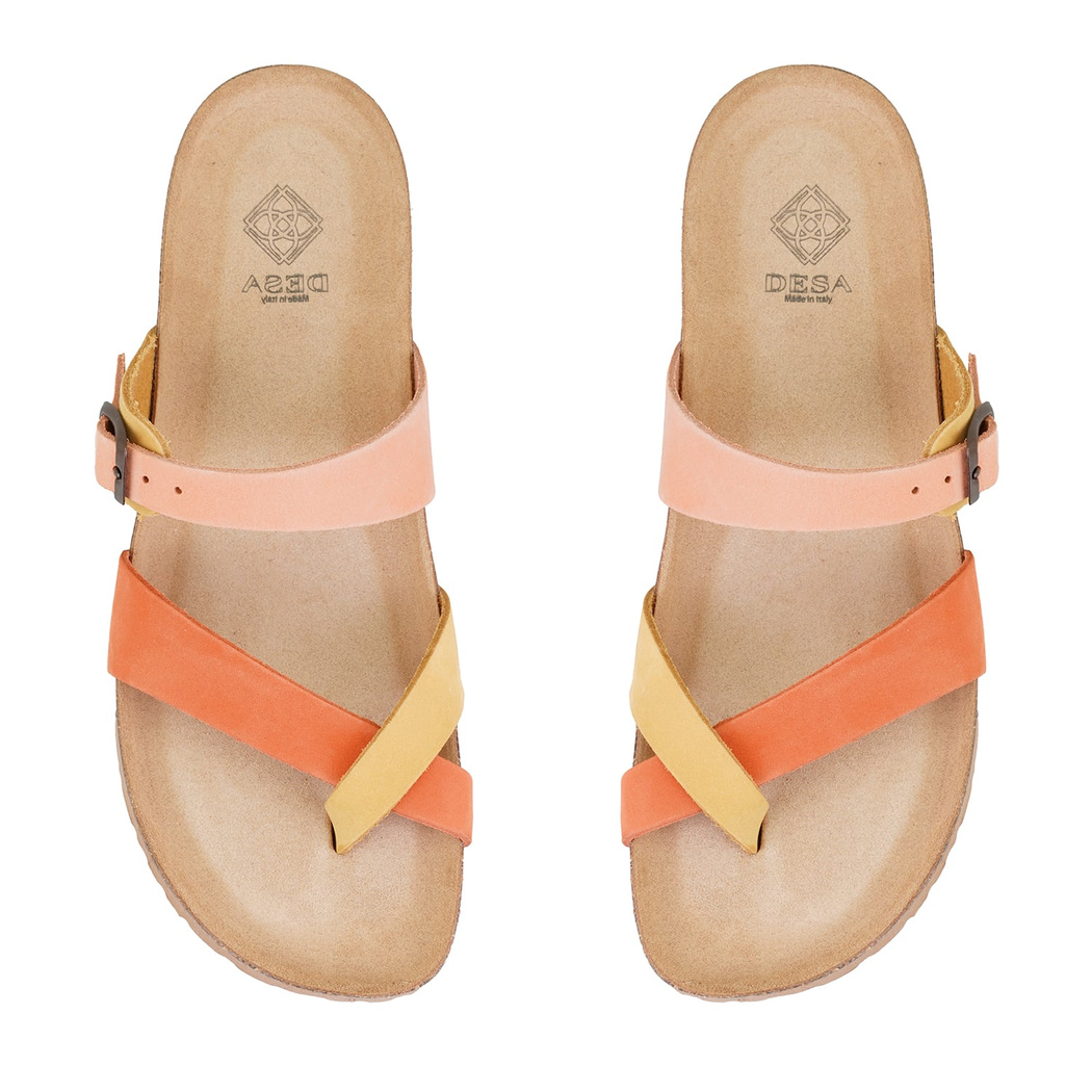 Kadın Turuncu Nubuk Deri Terlik