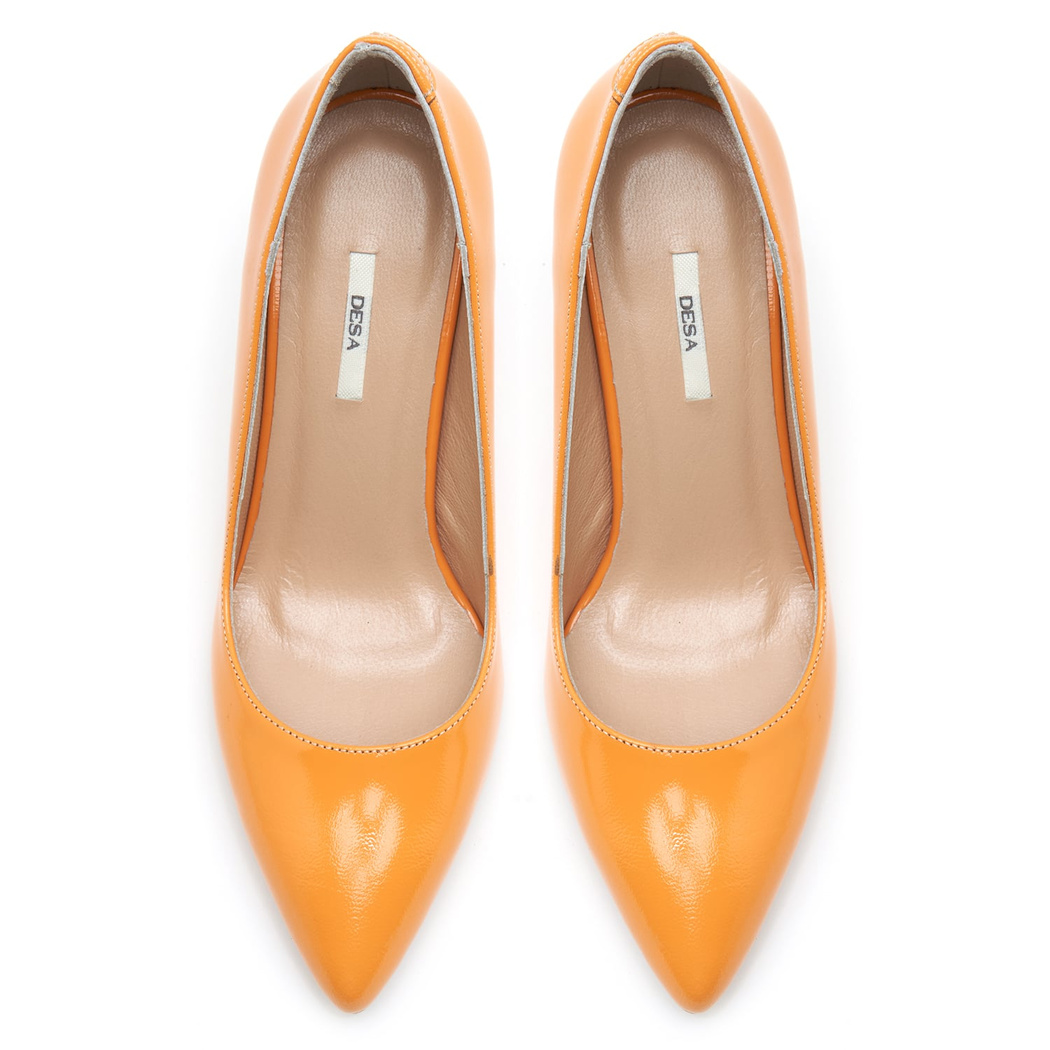 Kadın Turuncu Rugan Klasik Ayakkabı