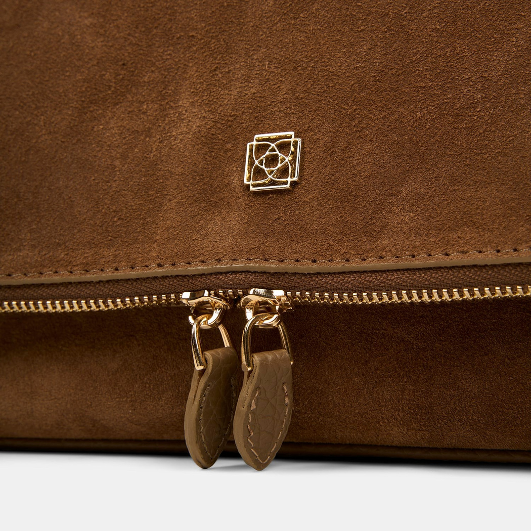 Kadın Vizon Ayarlanabilir Askılı Süet Omuz Çantası