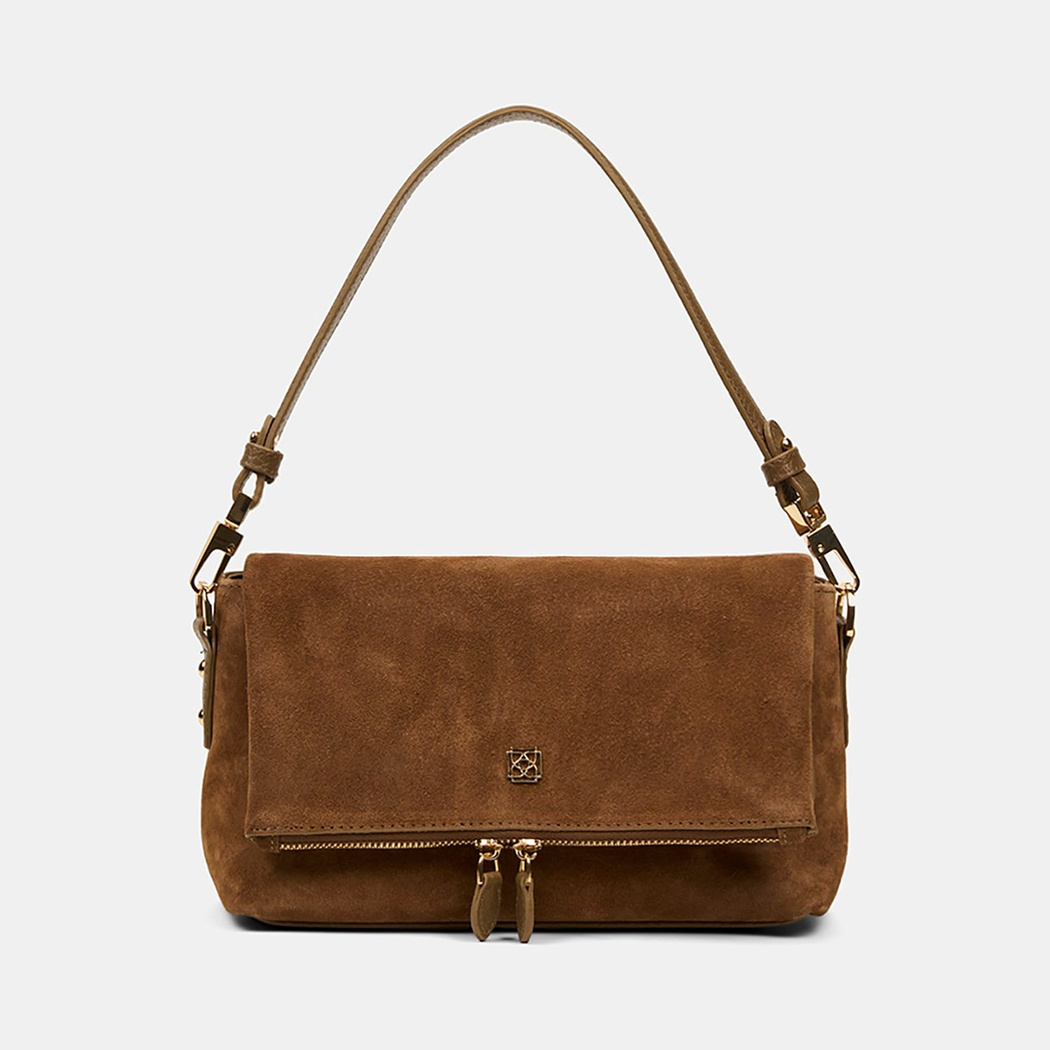 Kadın Vizon Ayarlanabilir Askılı Süet Omuz Çantası