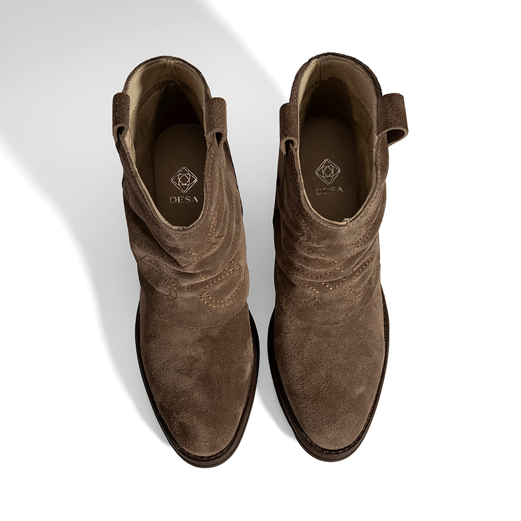 Kadın Vizon İşleme Detaylı Kalın Topuklu Bot