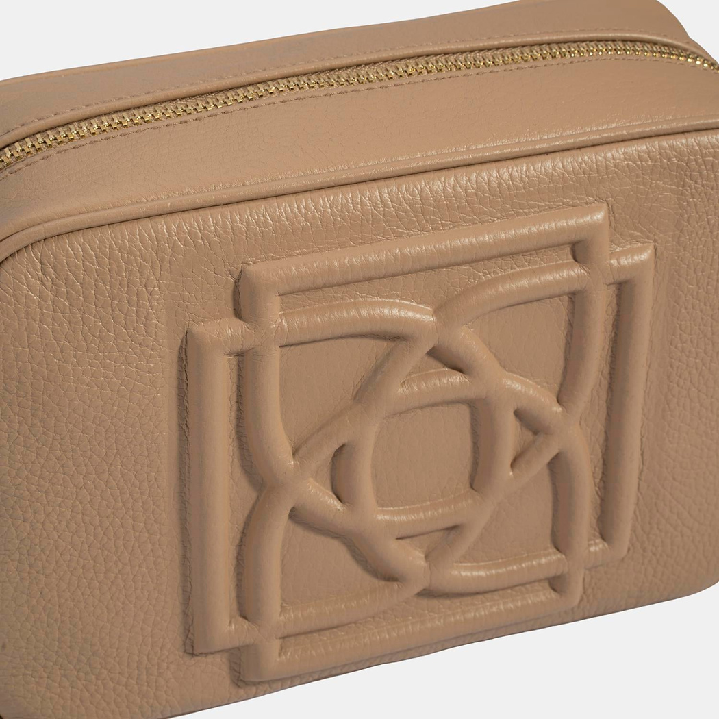 Kadın Vizon Monogram Deri Postacı Çantası