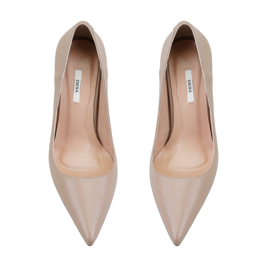 Kadın Vizon Topuklu Deri Klasik Ayakkabı