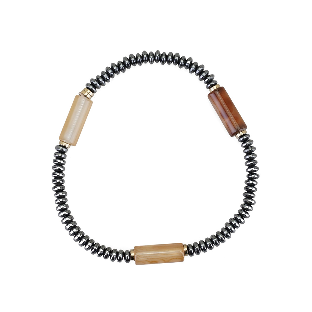 Kahve Akik Taşı Hematit Bileklik