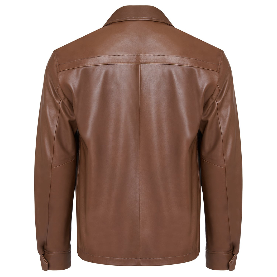 Kahve Bell Erkek Deri Gömlek