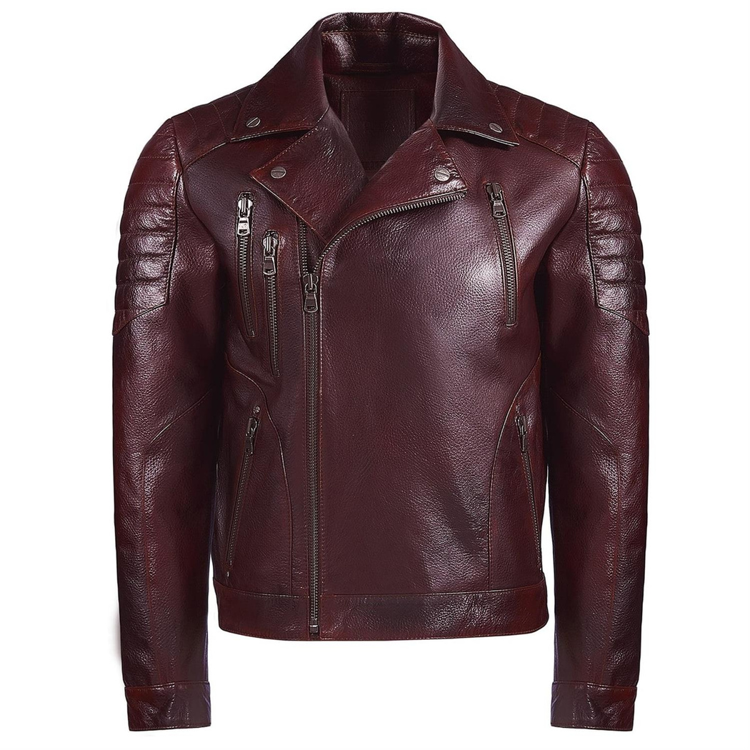 Kahve Bill Erkek Biker Deri Mont