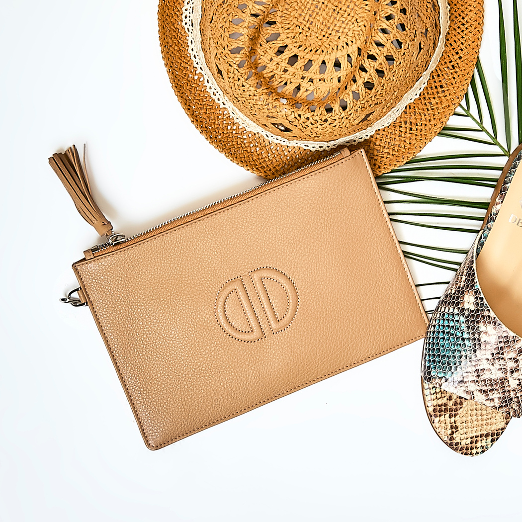 Kahve Bonni Kadın Deri El Çantası