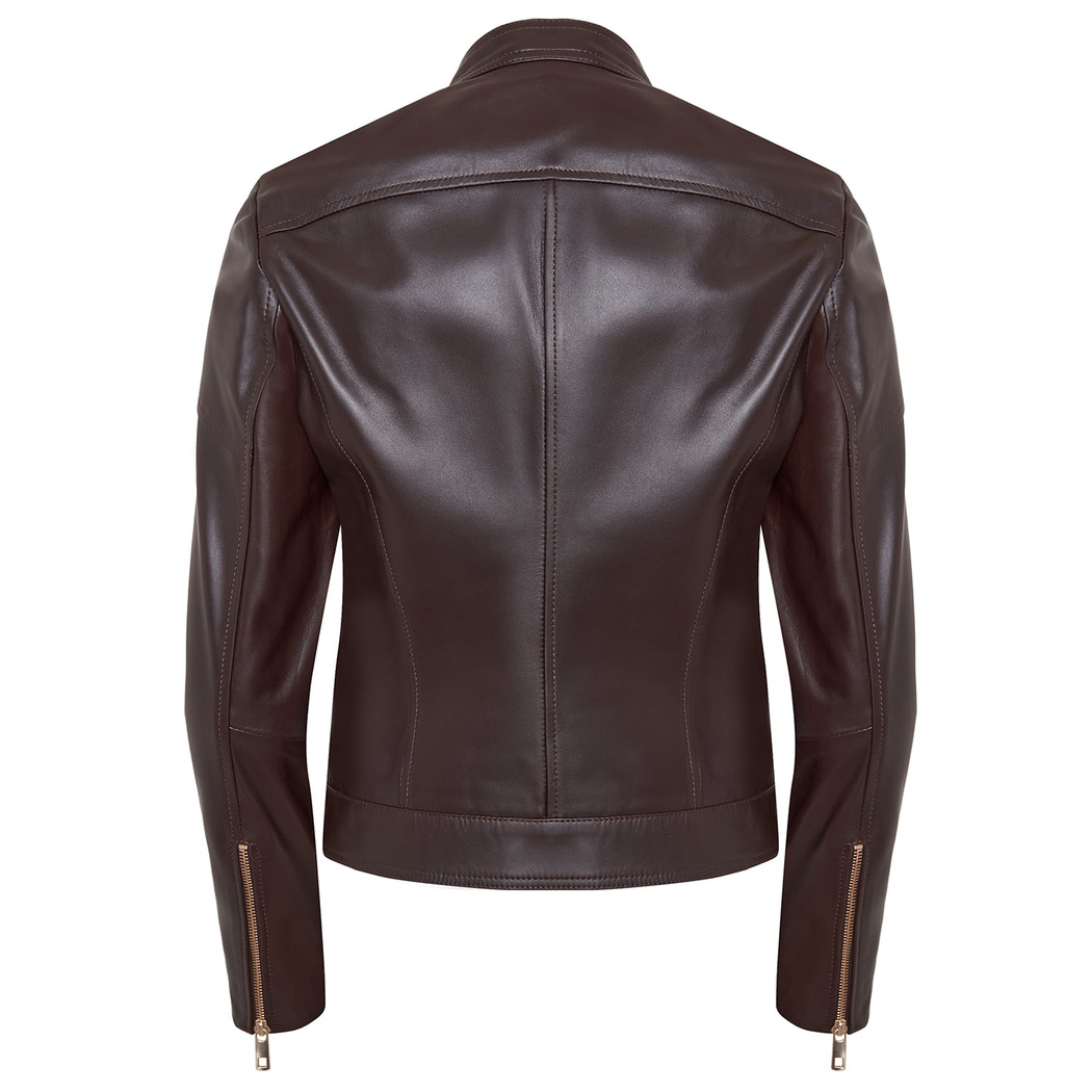 Kahve Carlina Kadın Deri Mont