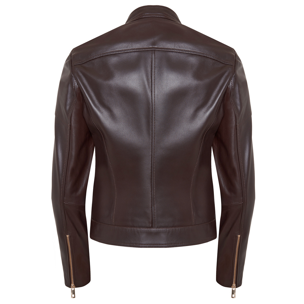 Kahve Carlina Kadın Deri Mont