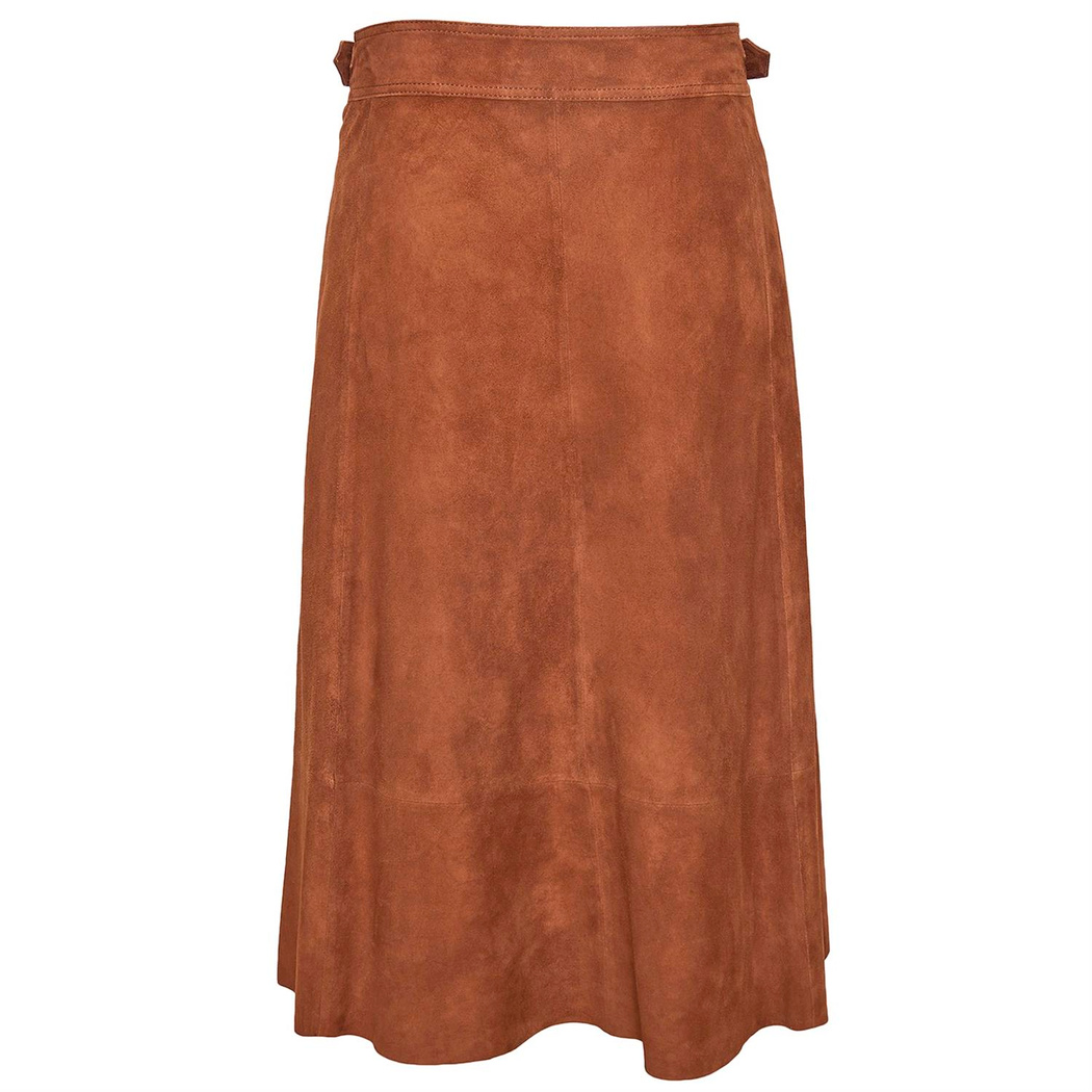 Kahve Carmen Kadın Süet Uzun Etek