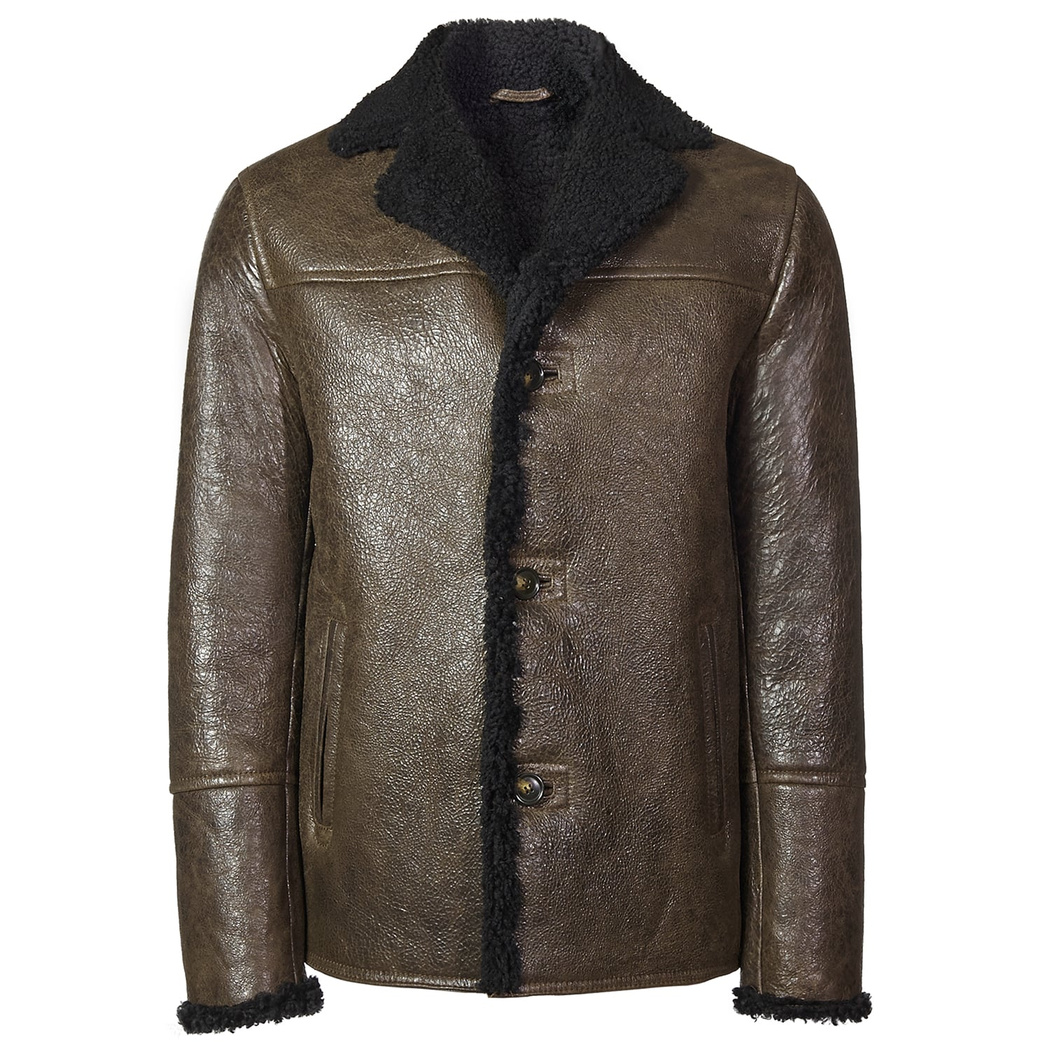 Kahve Diodoro Erkek Kürk Kaban