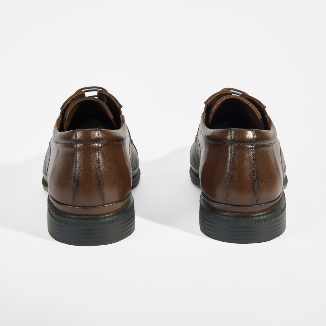 Kahve Erkek Bağcıklı Deri Klasik Ayakkabı