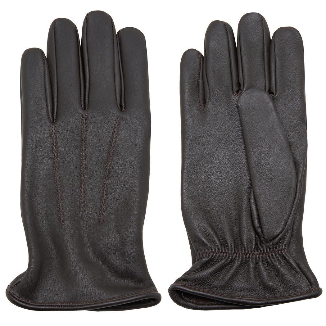 Kahve Erkek Lastikli Deri Eldiven