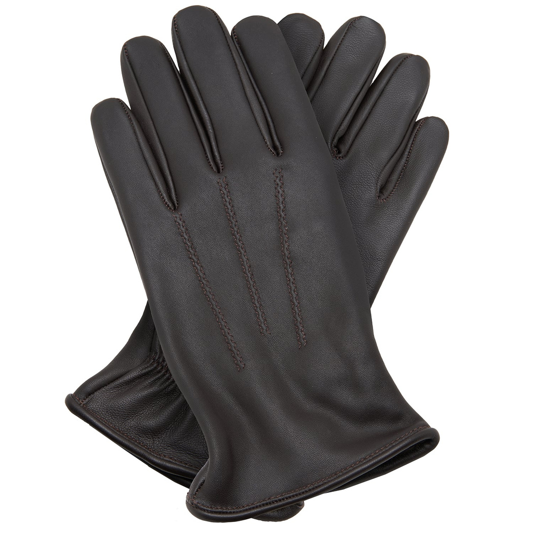 Kahve Erkek Lastikli Deri Eldiven