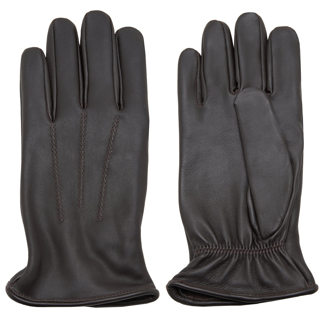 Kahve Erkek Lastikli Deri Eldiven