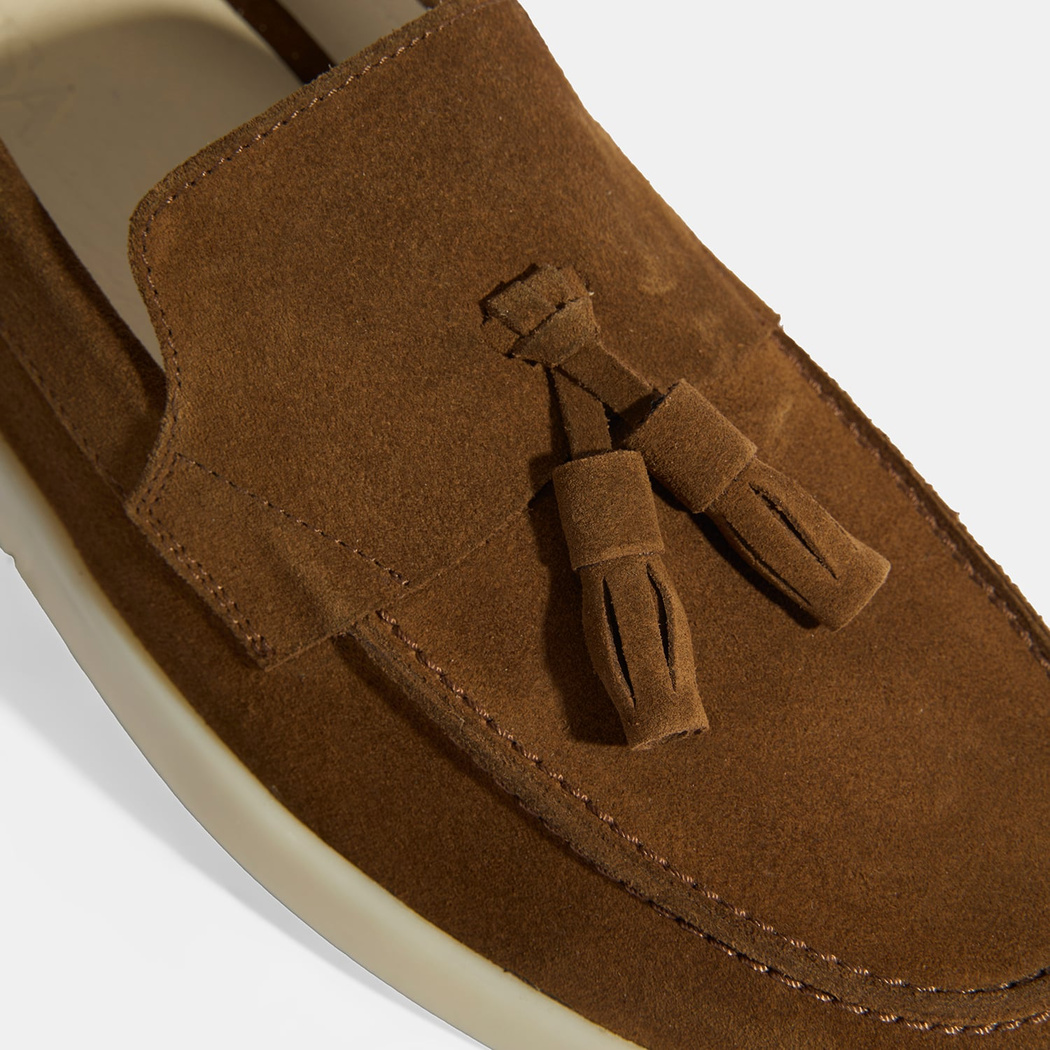 Kahve Erkek Süet Püsküllü Loafer