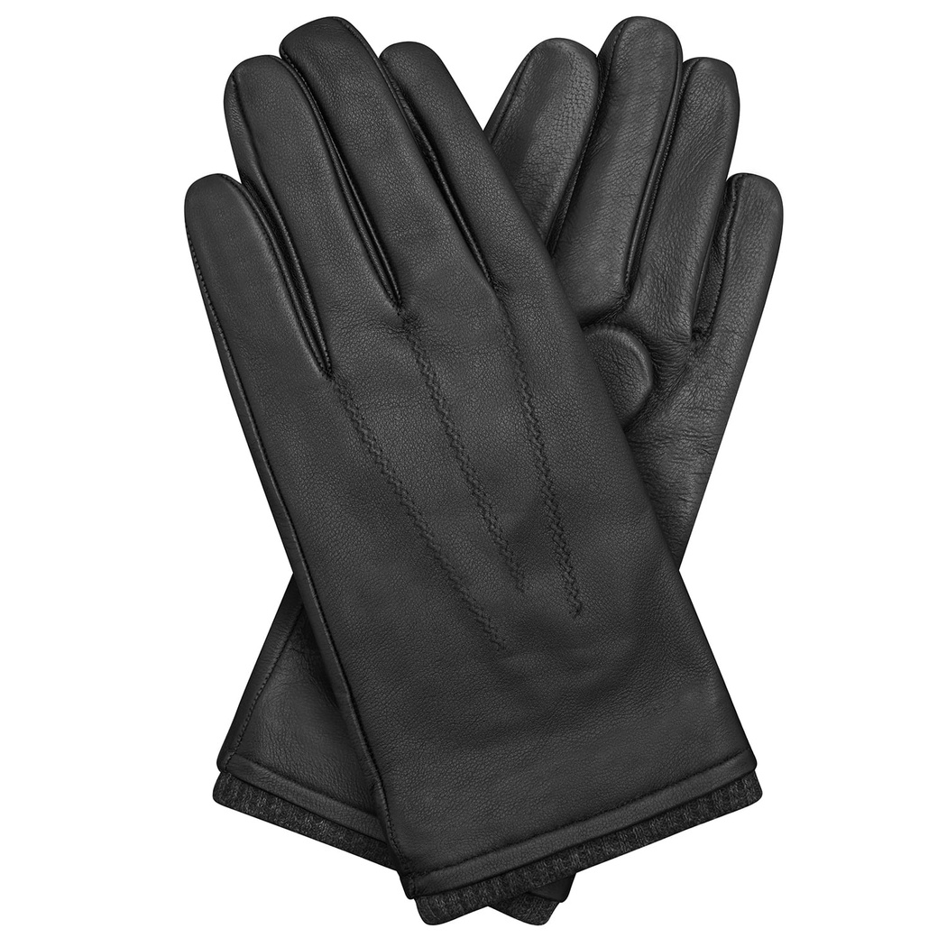 Kahve Erkek Yünlü Deri Eldiven