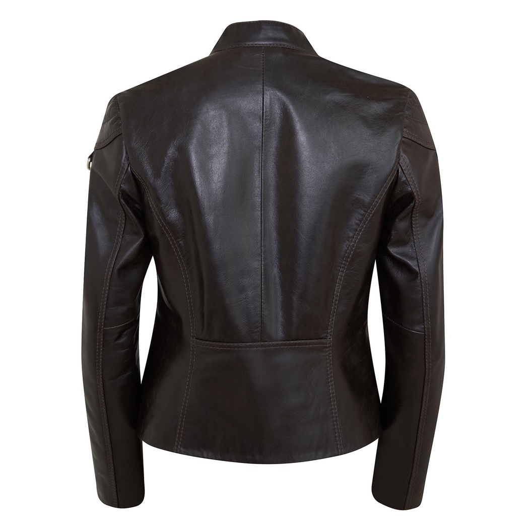 Kahve Kadın Deri Ceket