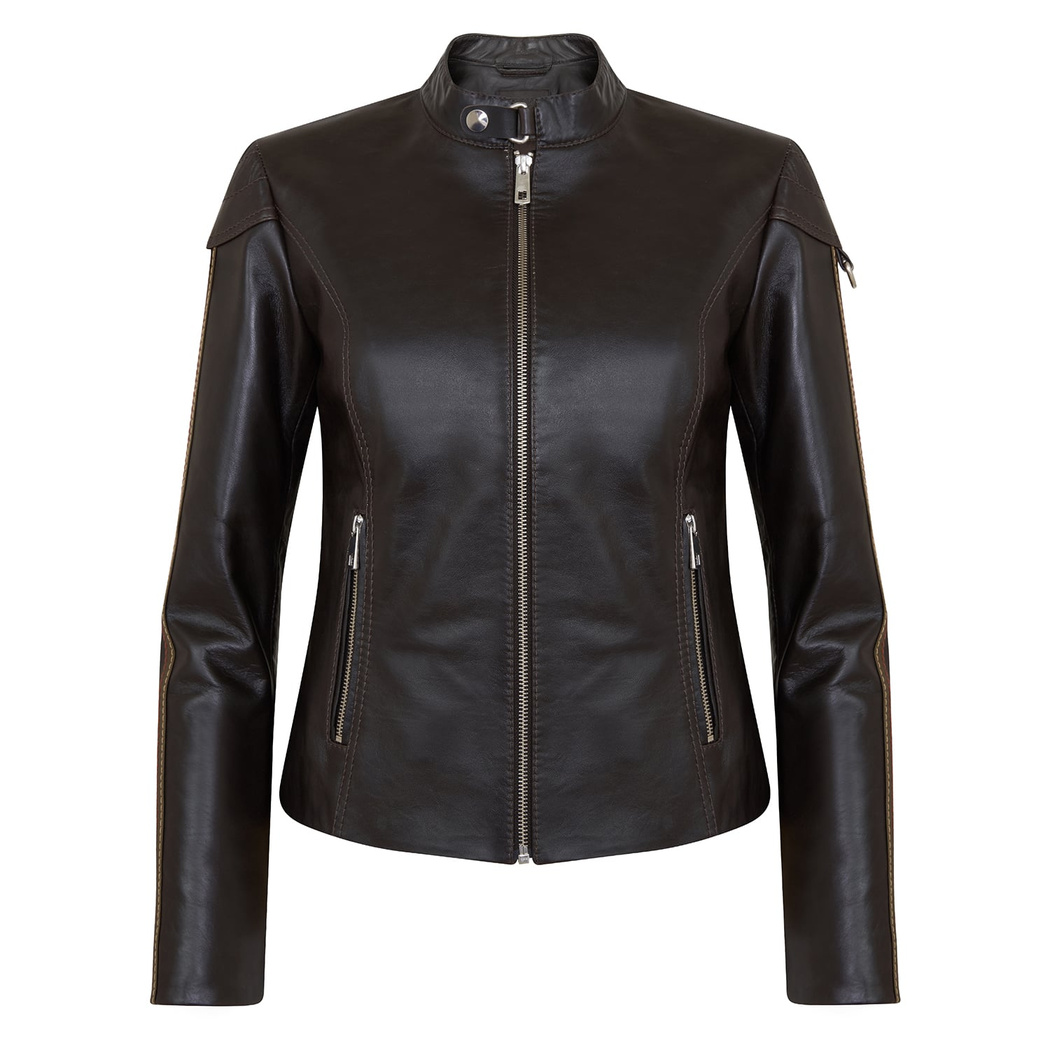 Kahve Kadın Deri Ceket