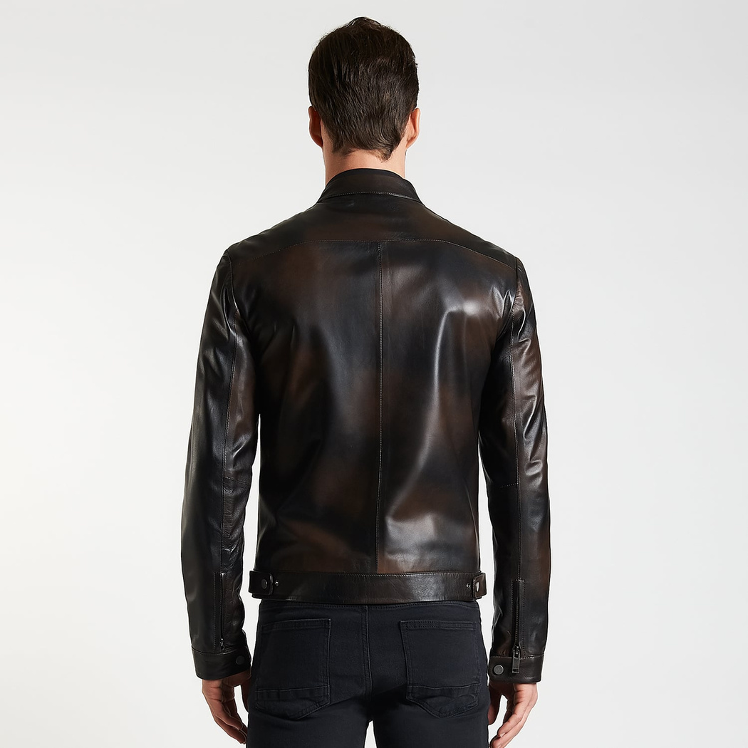 Kahve Kieran Erkek Deri Mont