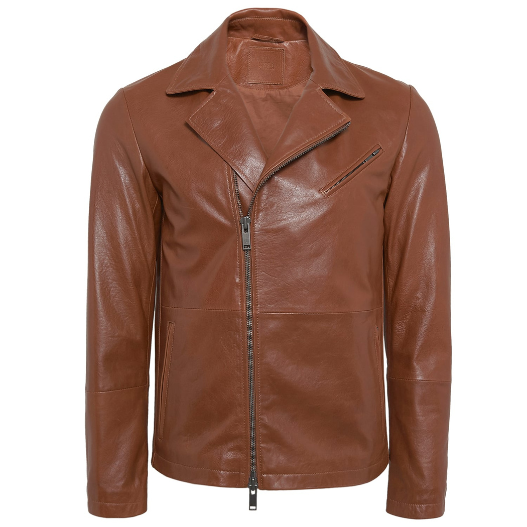 Kahve Luca Erkek Deri Mont