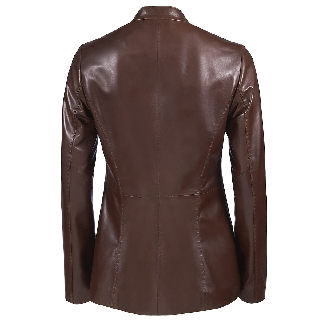 Kahve Marya Kadın Deri Ceket