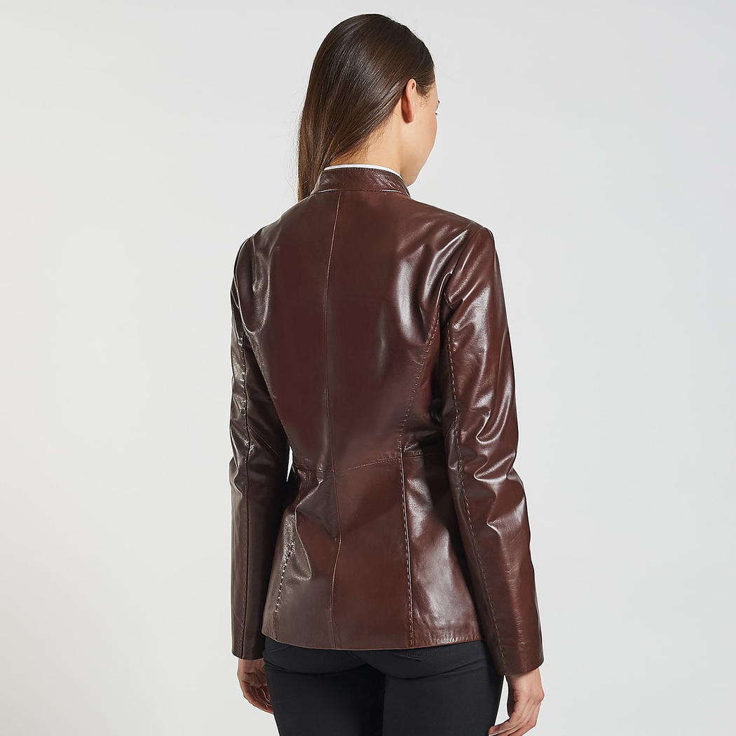 Kahve Marya Kadın Deri Ceket