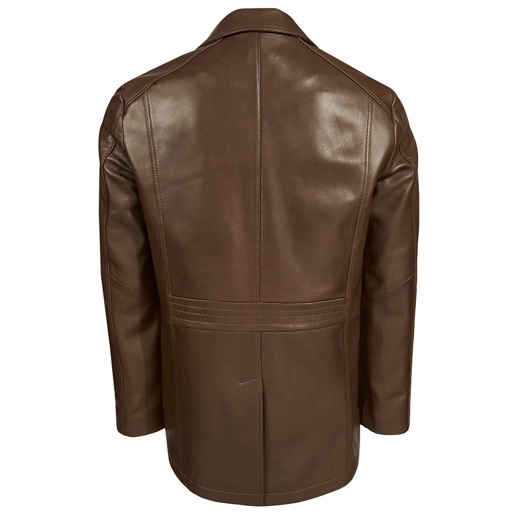 Kahve Miguel Erkek Deri Kaban