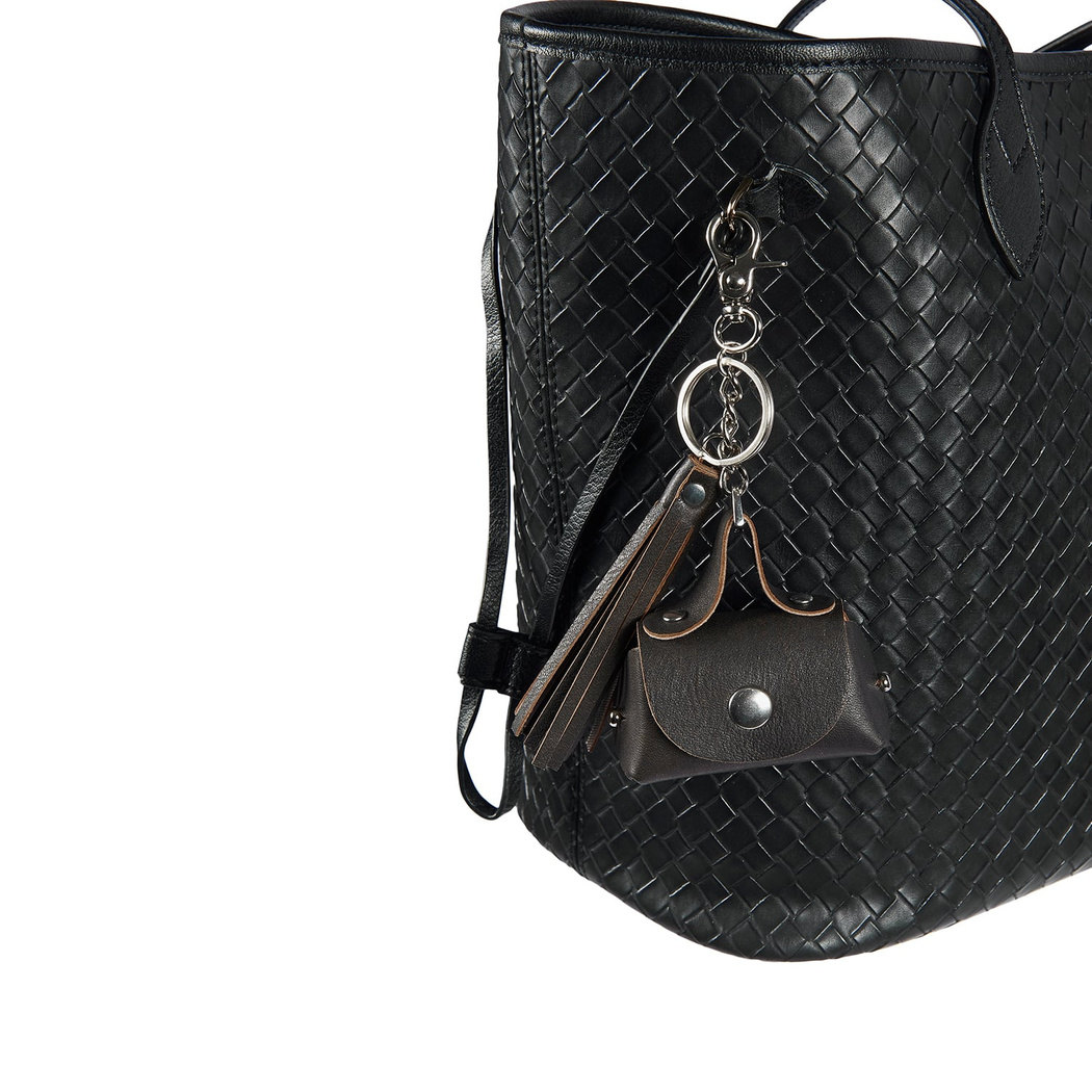 Kahve Mini Deri Anahtarlık