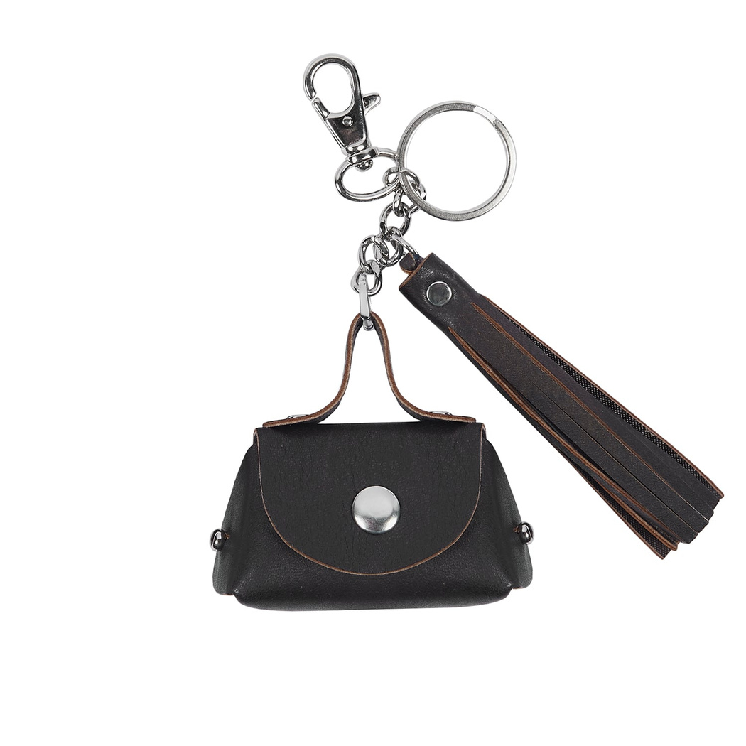 Kahve Mini Deri Anahtarlık