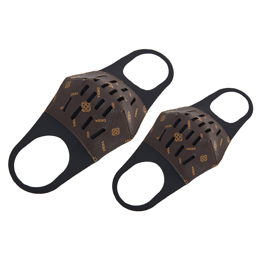 Kahve Monogram Yüz Maskesi - M