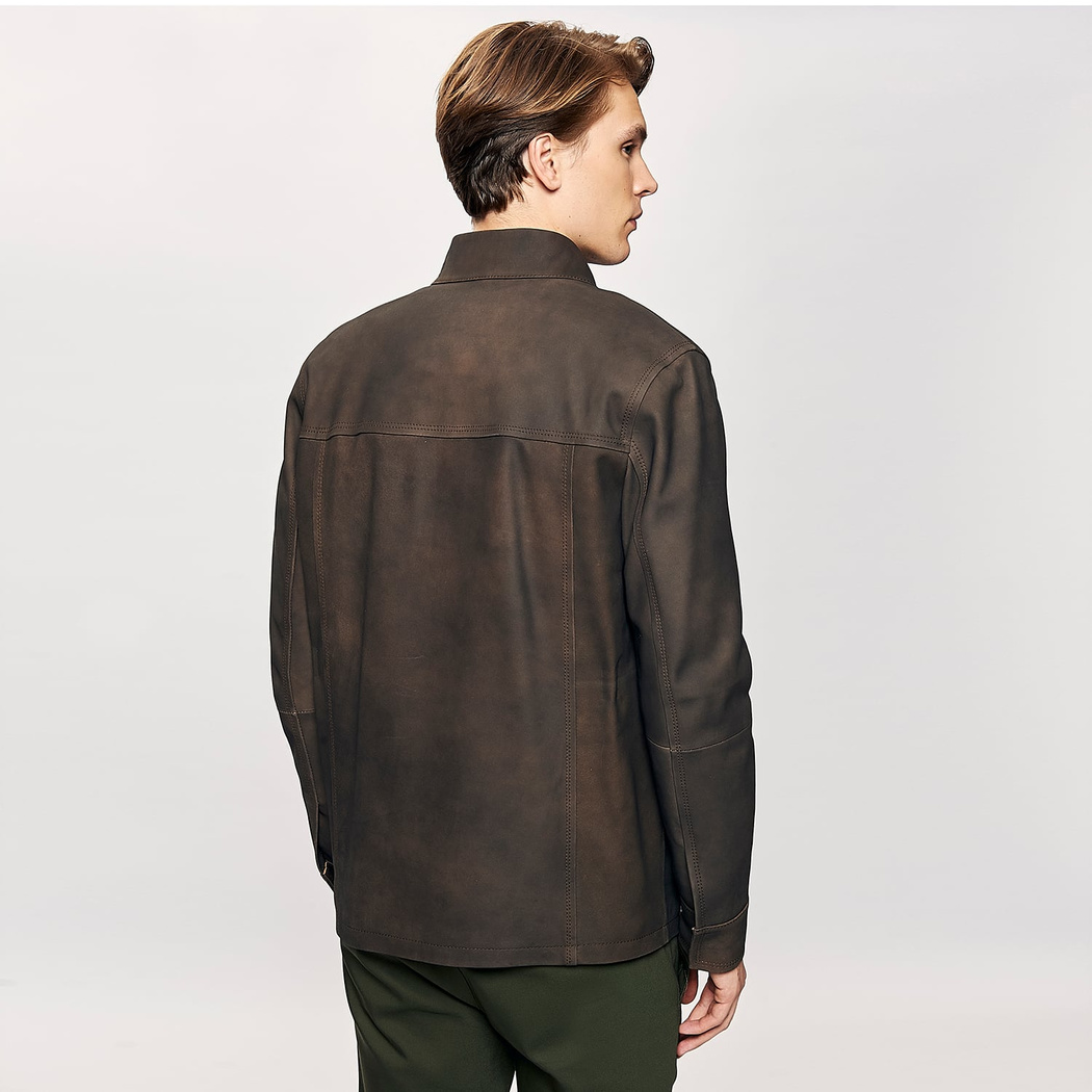 Kahve Nari Erkek Nubuk Kaban