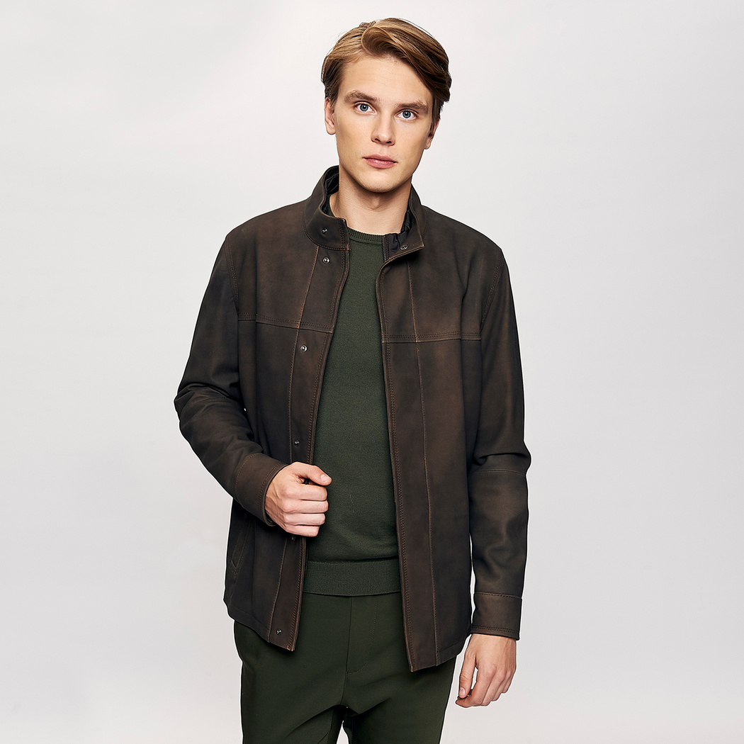 Kahve Nari Erkek Nubuk Kaban