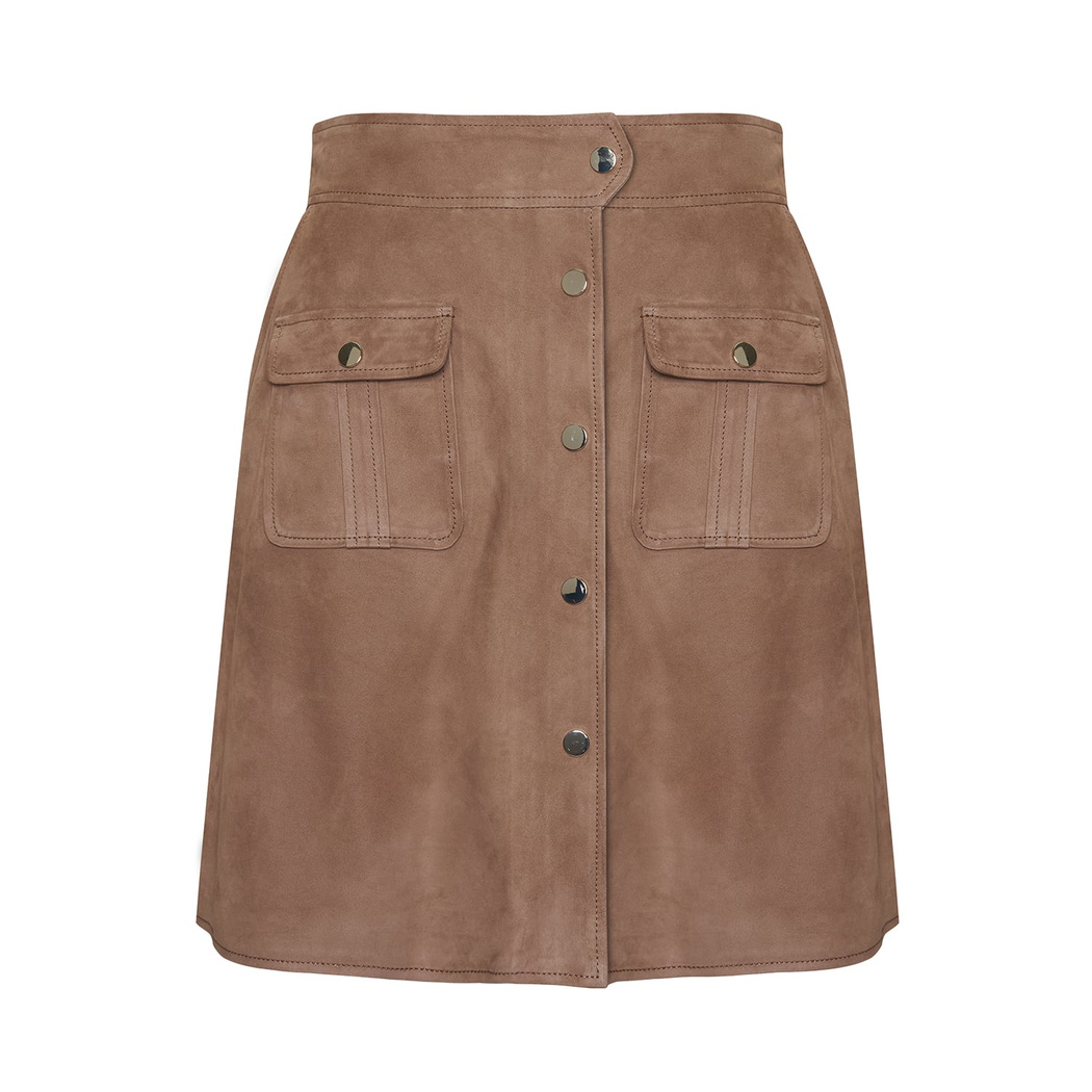 Kahve Nicci Kadın Süet Etek