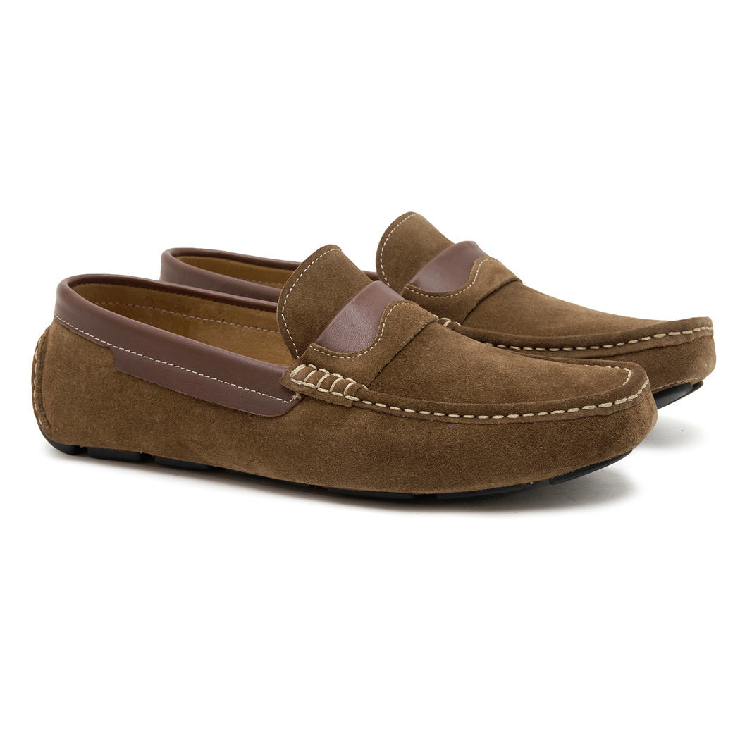 Kahve Spiaggia Erkek Süet Loafer