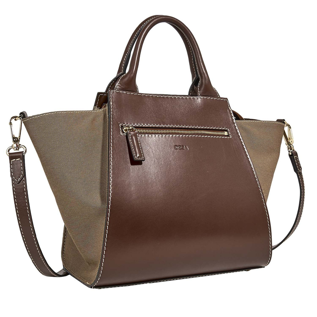 Kahve Trian Kadın Deri El Çantası